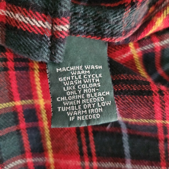 LRL Lauren Jeans Co Ralph Lauren Red Plaid Button Down Shirt Size M - Picture 7 of 9